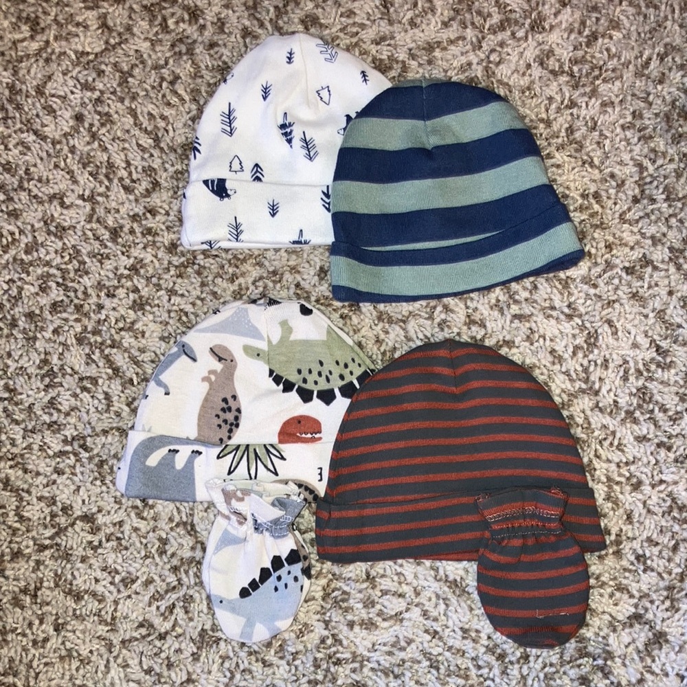 Gerber Baby Hats and Mittens